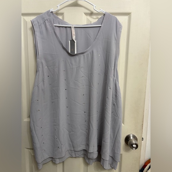 Melissa McCarthy Seven7 Tops - Melissa McCarthy Seven7 Gray Sleeveless Blouse womens size 4X